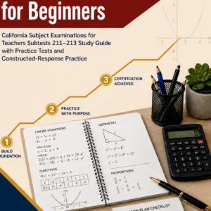 CSET Mathematics for Beginners — CSET Mathematics math study guide and practice tests book cover