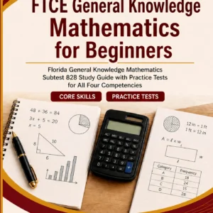 FTCE General Knowledge Mathematics for Beginners — FTCE General Knowledge Mathematics math study guide and practice tests book cover