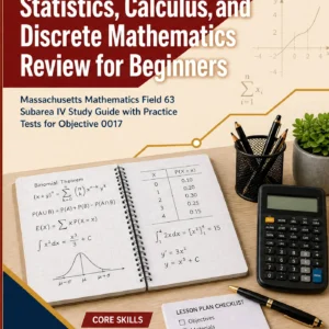 MTEL Probability, Statistics, Calculus, and Discrete Mathematics Review for Beginners — MTEL Probability, Statistics, Calculus, and Discrete Mathematics math study guide and practice tests book cover