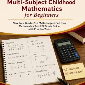 NYSTCE Multi-Subject Childhood Mathematics for Beginners — NYSTCE Multi-Subject Childhood Mathematics math study guide and practice tests book cover