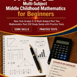 NYSTCE Multi-Subject Middle Childhood Mathematics for Beginners — NYSTCE Multi-Subject Middle Childhood Mathematics math study guide and practice tests book cover
