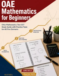 OAE Mathematics for Beginners – OAE 027 Math Study Guide & Practice Tests book cover
