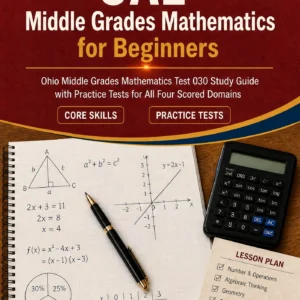 OAE Middle Grades Mathematics for Beginners — OAE Middle Grades Mathematics math study guide and practice tests book cover
