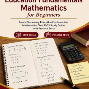 Praxis Elementary Education Fundamentals Mathematics for Beginners — Praxis Elementary Education Fundamentals Mathematics math study guide and practice tests book cover