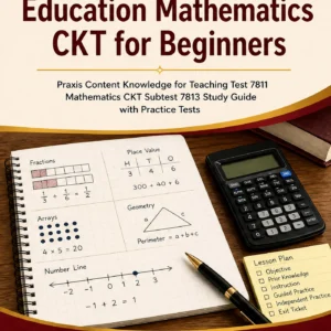 Praxis Elementary Education Mathematics CKT for Beginners — Praxis Elementary Education Mathematics CKT math study guide and practice tests book cover