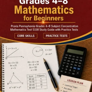 Praxis Pennsylvania Grades 4-8 Mathematics for Beginners — Praxis Pennsylvania Grades 4-8 Mathematics math study guide and practice tests book cover