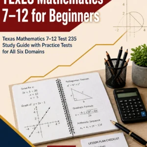 TExES Mathematics 7-12 for Beginners — TExES Mathematics 7-12 math study guide and practice tests book cover