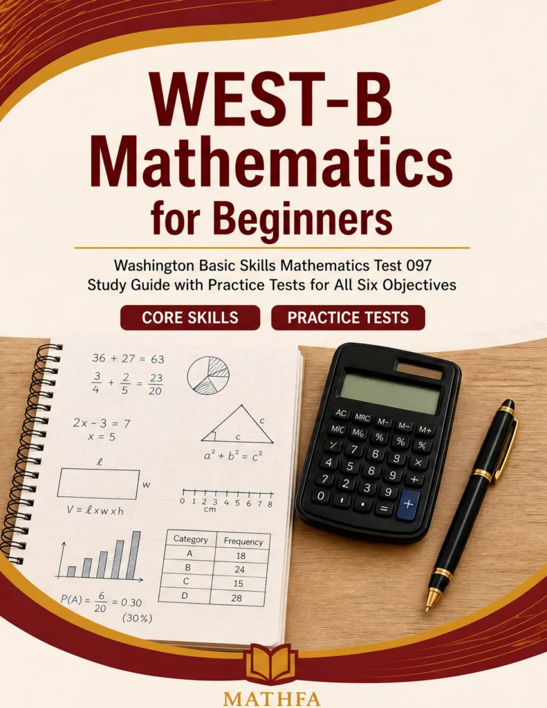 WEST-B Mathematics for Beginners — WEST-B Mathematics math study guide and practice tests book cover