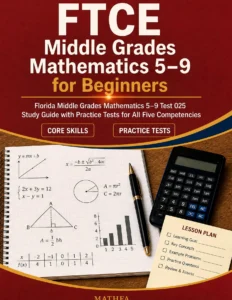 FTCE Middle Grades Mathematics 5-9 for Beginners – FTCE 025 Math Study Guide & Practice Tests book cover