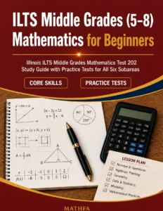ILTS Middle Grades 5-8 Mathematics for Beginners – ILTS 202 Math Study Guide & Practice Tests book cover