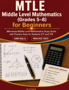 MTLE Middle Level Mathematics Grades 5-8 for Beginners – MTLE 217 Math Study Guide & Practice Tests book cover