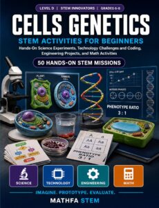 Cells Genetics STEM Activities for Beginners – 50 Hands-On Missions for Grades 6–8 book cover
