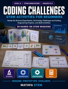 Coding Challenges STEM Activities for Beginners – 50 Hands-On Missions for Grades 6–8 book cover