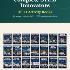 Complete STEM Innovators Bundle — 21 STEM activity books for grades 6–8