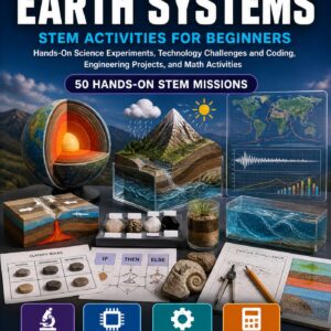 Earth Systems STEM Activities for Beginners — book cover, Level D Innovators, Grades 6–8, 50 hands-on STEM missions