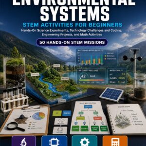 Environmental Systems STEM Activities for Beginners — book cover, Level D Innovators, Grades 6–8, 50 hands-on STEM missions