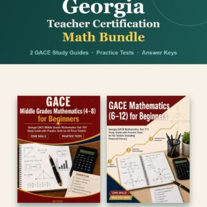 Georgia Teacher Certification Math Bundle — 2 GACE study guides with practice tests