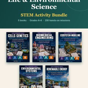 Life & Environmental Science STEM Bundle — 5 STEM activity books for grades 6–8