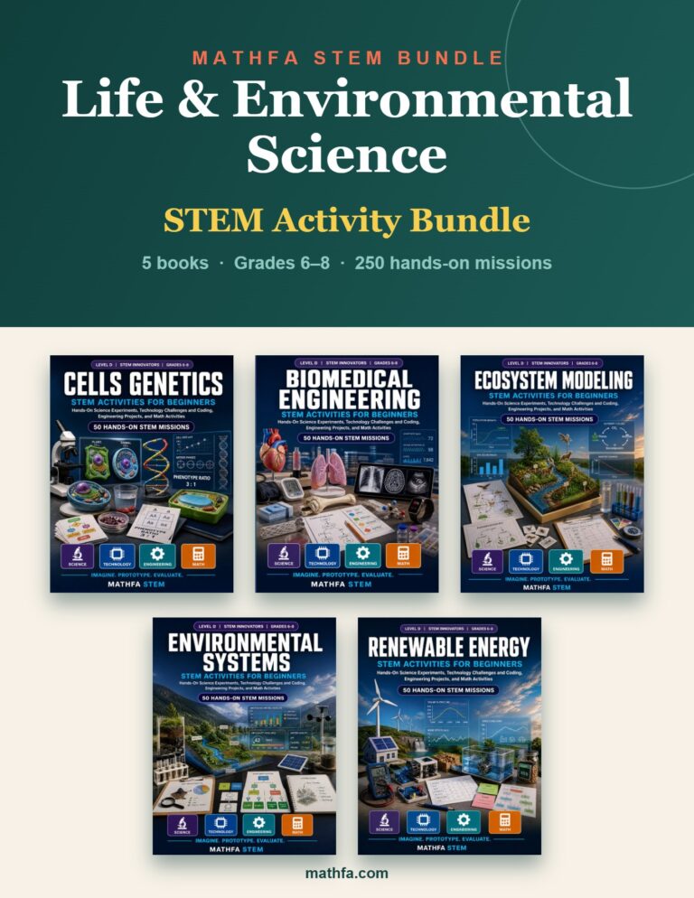 Life & Environmental Science STEM Bundle – 5 STEM Activity Books for Grades 6–8 book cover