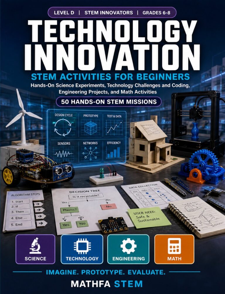 Technology Innovation STEM Activities for Beginners – 50 Hands-On Missions for Grades 6–8 book cover