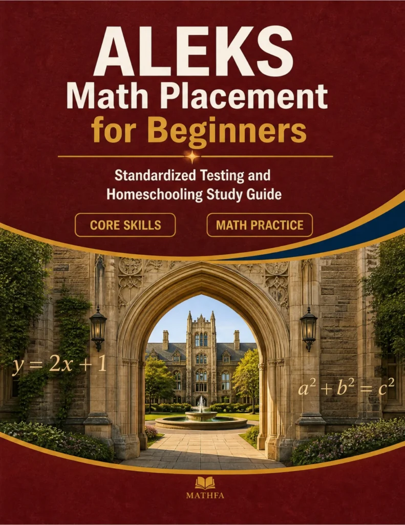 ALEKS Math Placement for Beginners — ALEKS math placement study guide and practice tests book cover