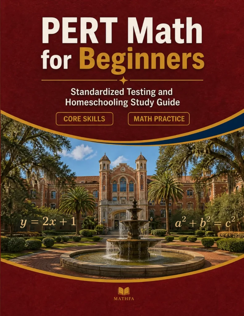 PERT Math for Beginners — Florida PERT math study guide and practice tests book cover