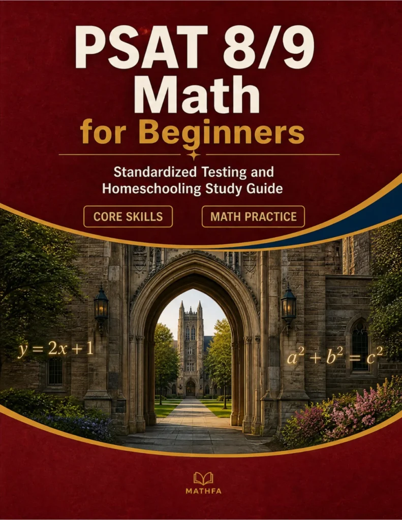 PSAT 8/9 Math for Beginners — PSAT 8/9 math study guide and practice tests book cover